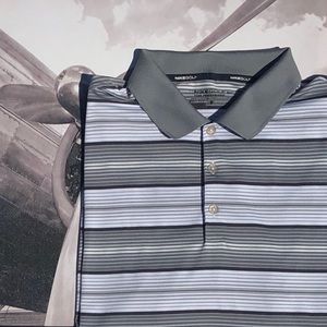 Nike Grey Stripe Golf Shirt